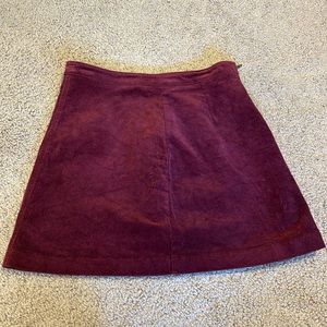 Forever 21 corduroy maroon skirt
